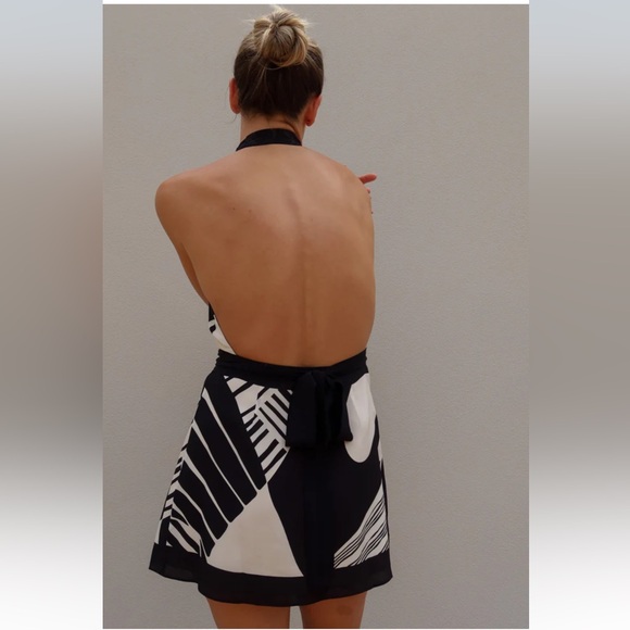 151. SIR The Label REALISME WRAP HALTER MINI DRESS Sz 0 (US 2) $420 - Picture 11 of 12